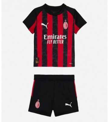 AC Milan Rafael Leao #10 Hjemmebanetrøje Børn 2025-26 Kortærmet (+ Korte bukser)